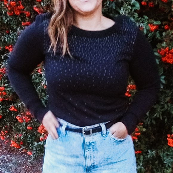 Express Crewneck Rhinestone Embellished Sweater M - Picture 1 of 4